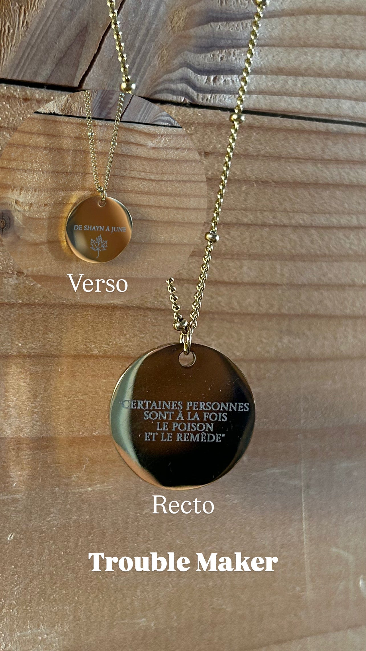 Collier pendentif Trouble Maker Les Bijoux De Claclou