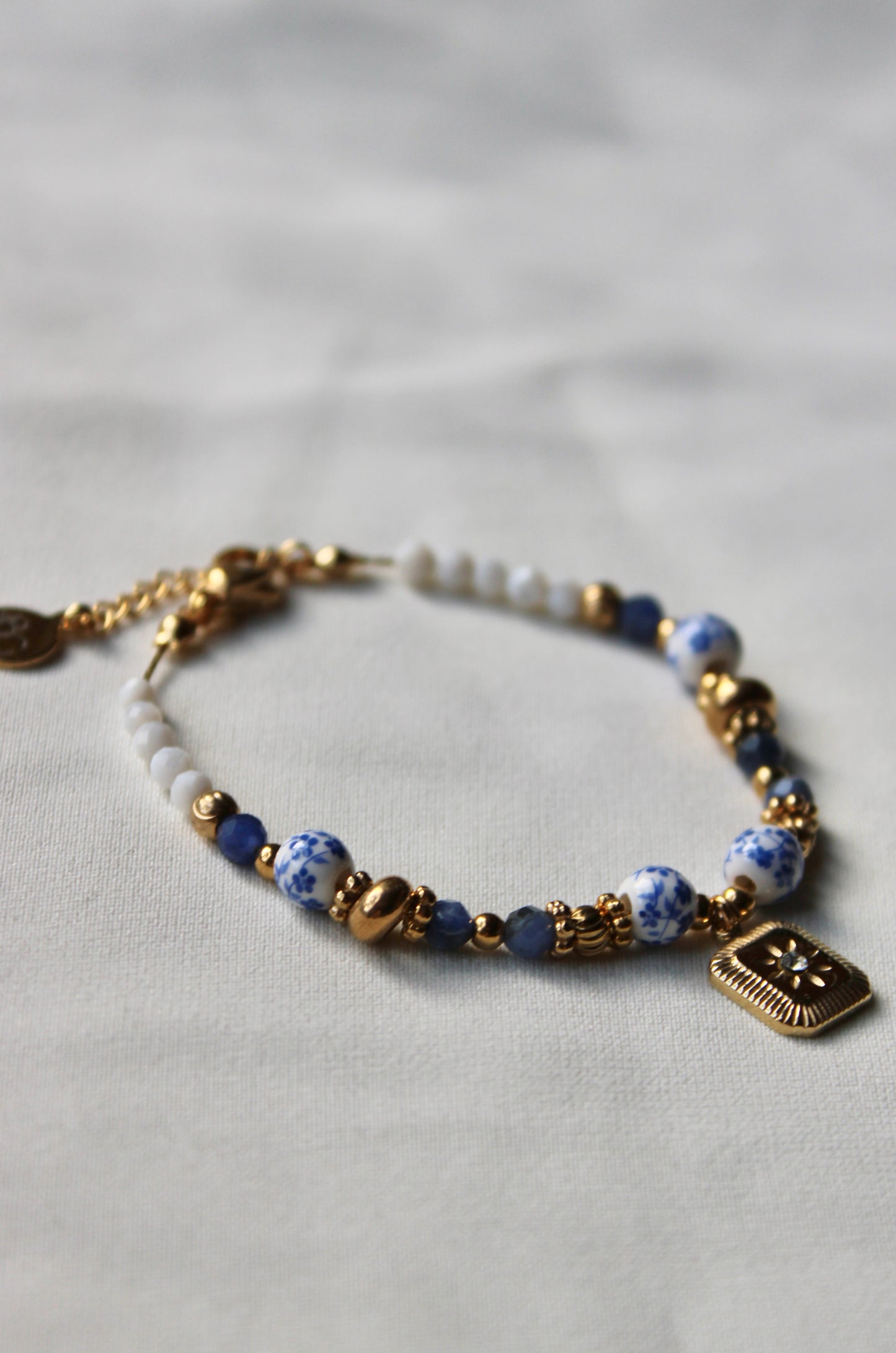 Bracelet FASCINANTE - Bracelet acier inoxydable bleu et or