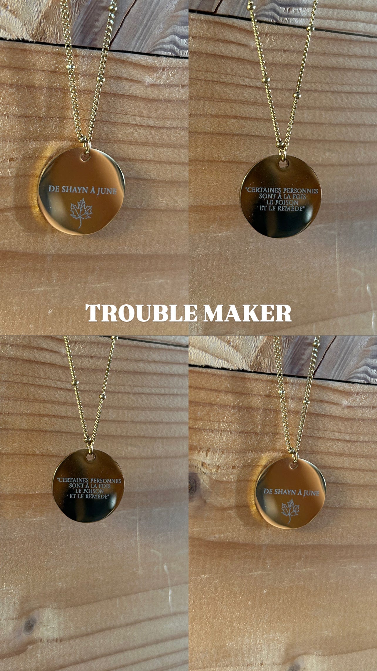 Collier pendentif Trouble Maker Les Bijoux De Claclou