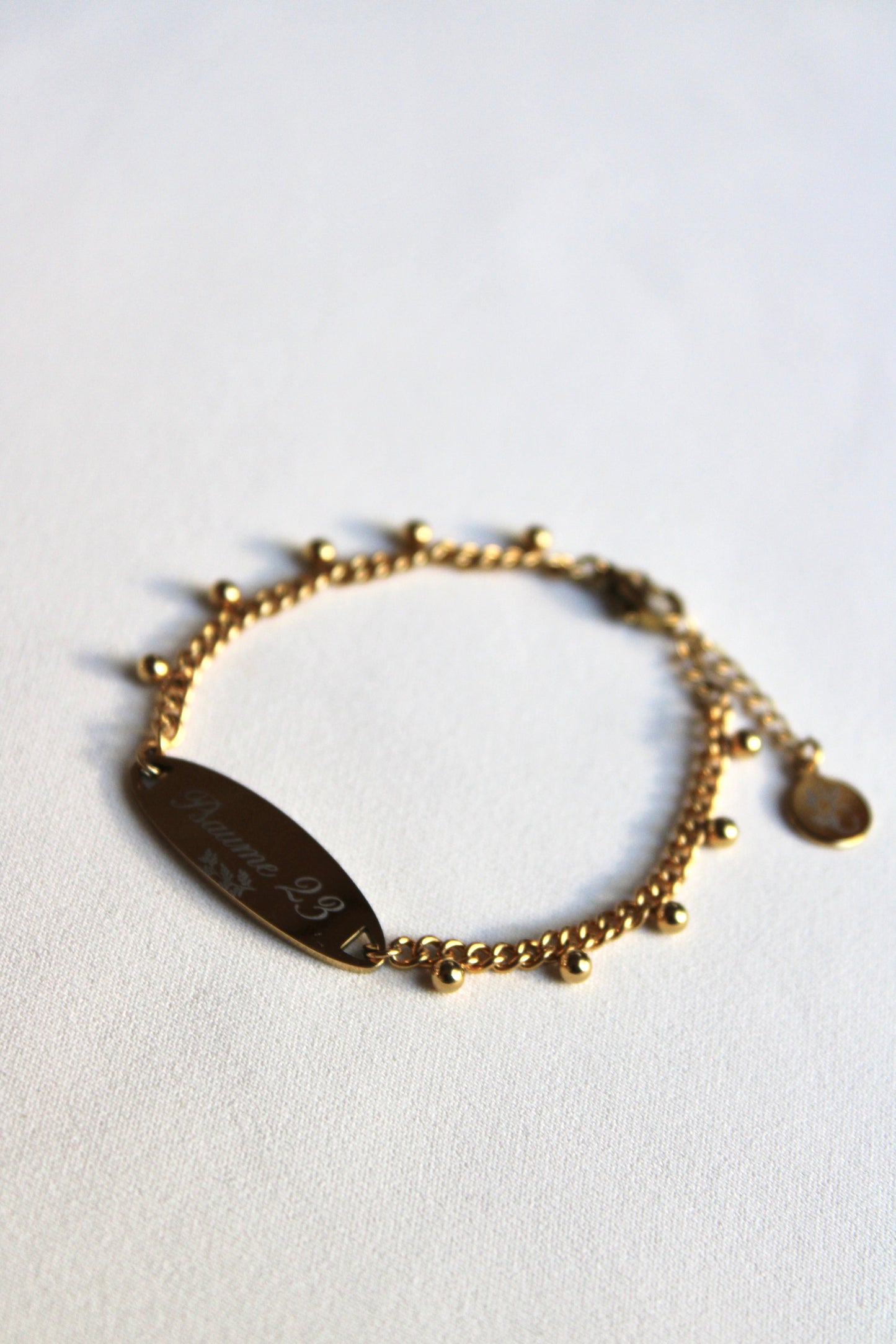 Bracelet gravée ROMANTIQUE (gourmette large) Les Bijoux De Claclou