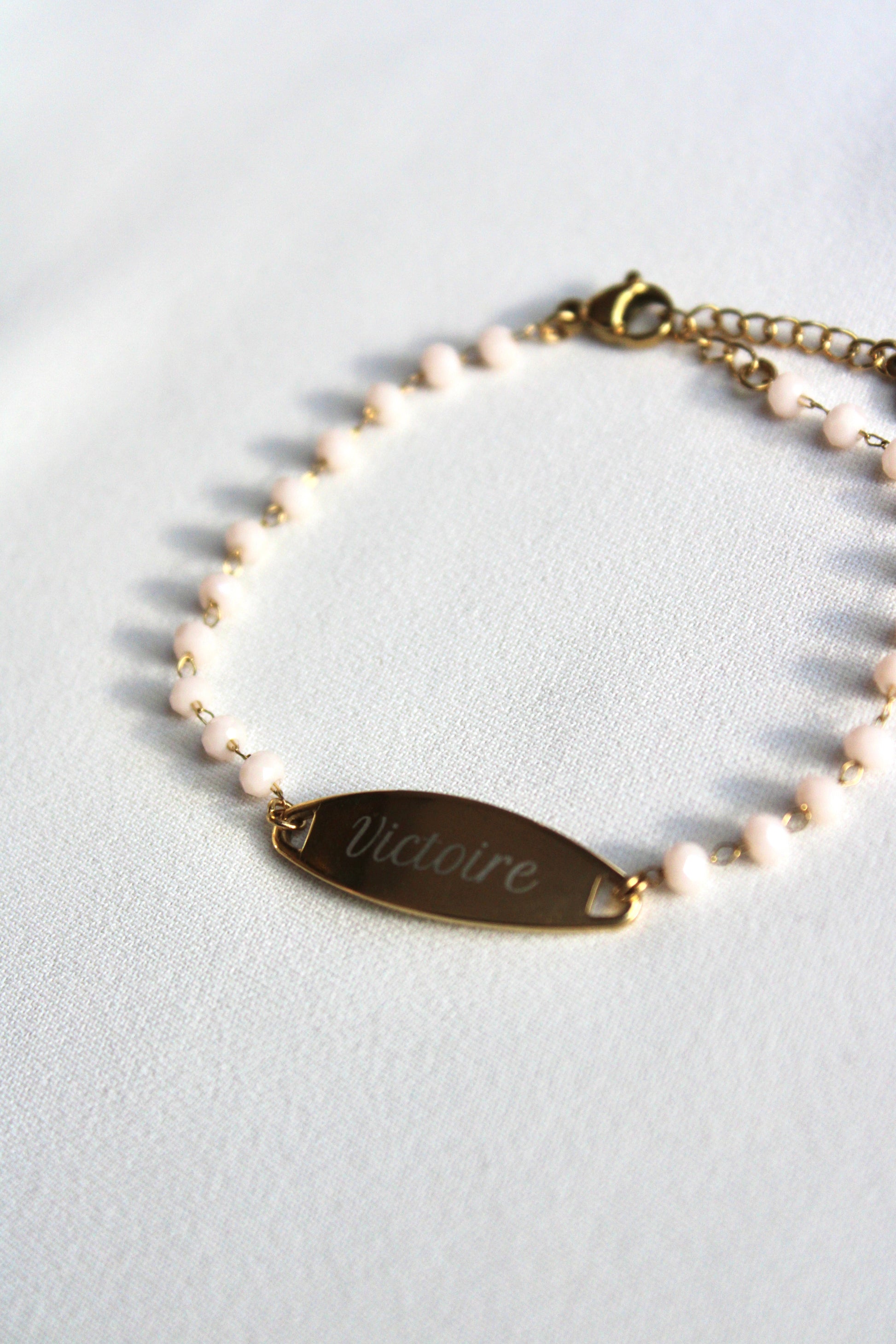 Bracelet gravée ROMANTIQUE (gourmette large) Les Bijoux De Claclou