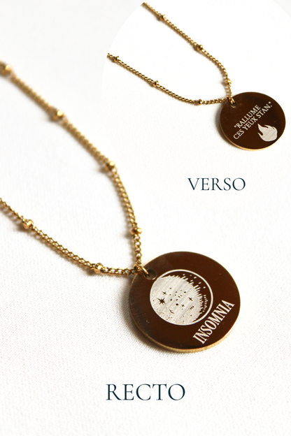 Collier gravé inspiré de livres  - Édition Littéraire Les Bijoux De Claclou