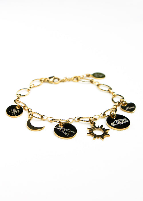 Bracelet Breloque Blanc dans Noir Les Bijoux De Claclou
