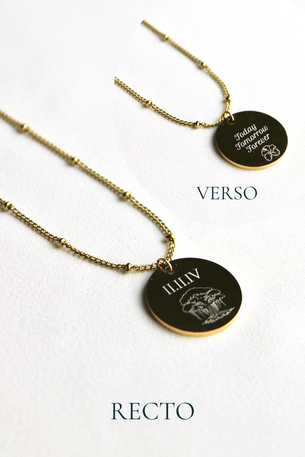 Collier gravé inspiré de livres  - Édition Littéraire Les Bijoux De Claclou