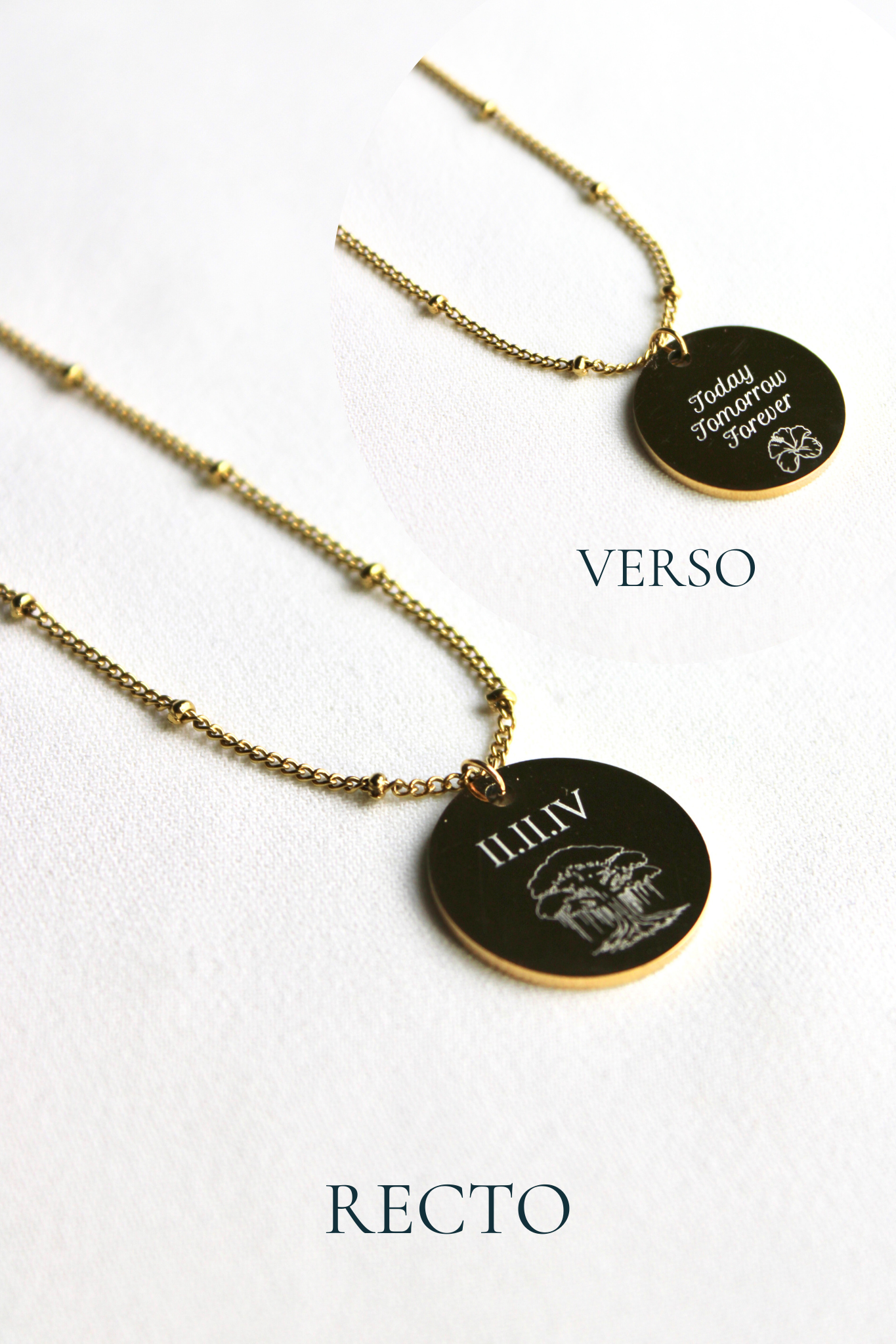 Collier gravé inspiré de livres  - Édition Littéraire Les Bijoux De Claclou