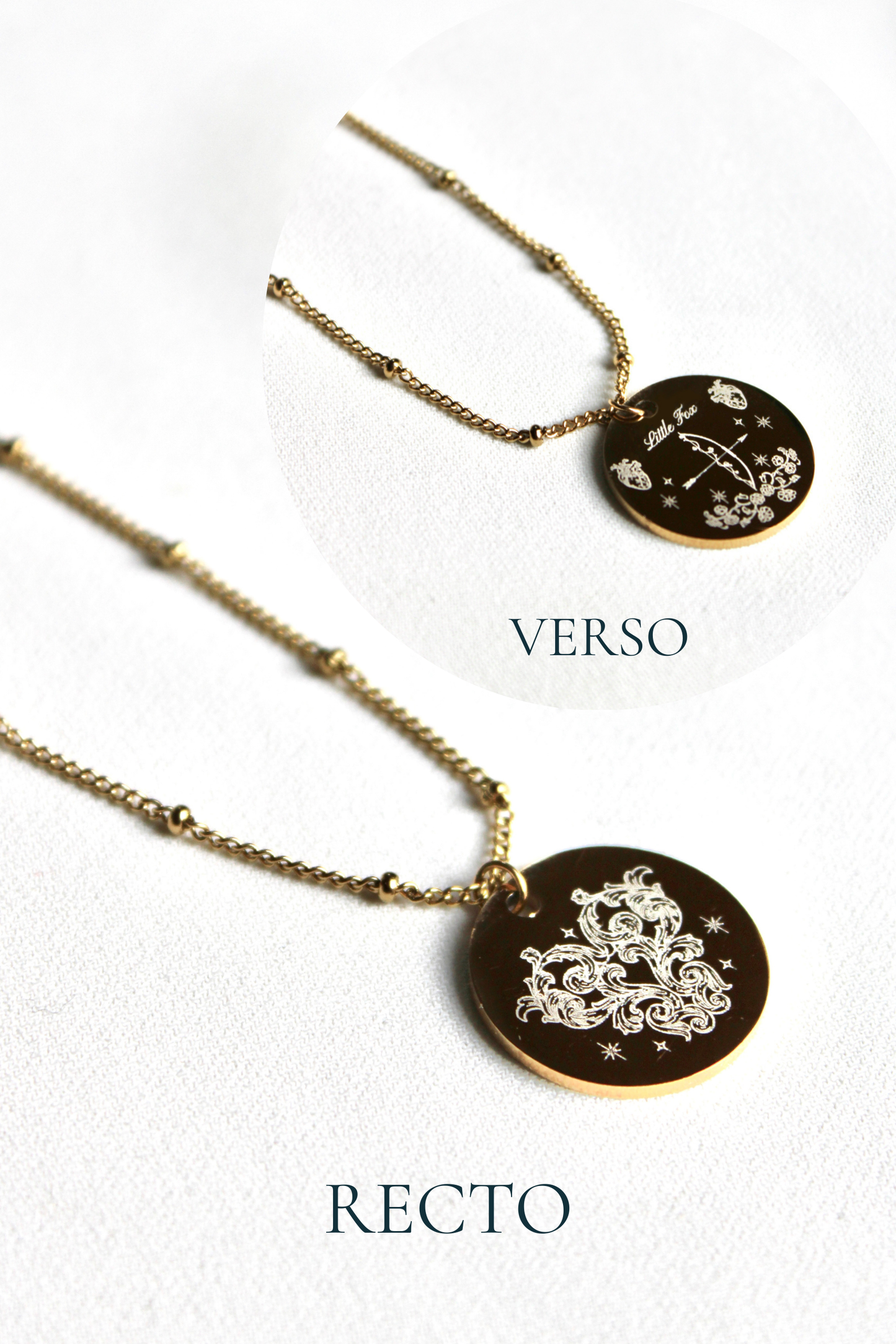 Collier gravé inspiré de livres  - Édition Littéraire Les Bijoux De Claclou