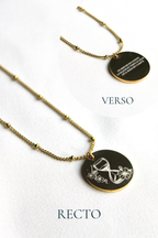 Collier gravé inspiré de livres  - Édition Littéraire Les Bijoux De Claclou