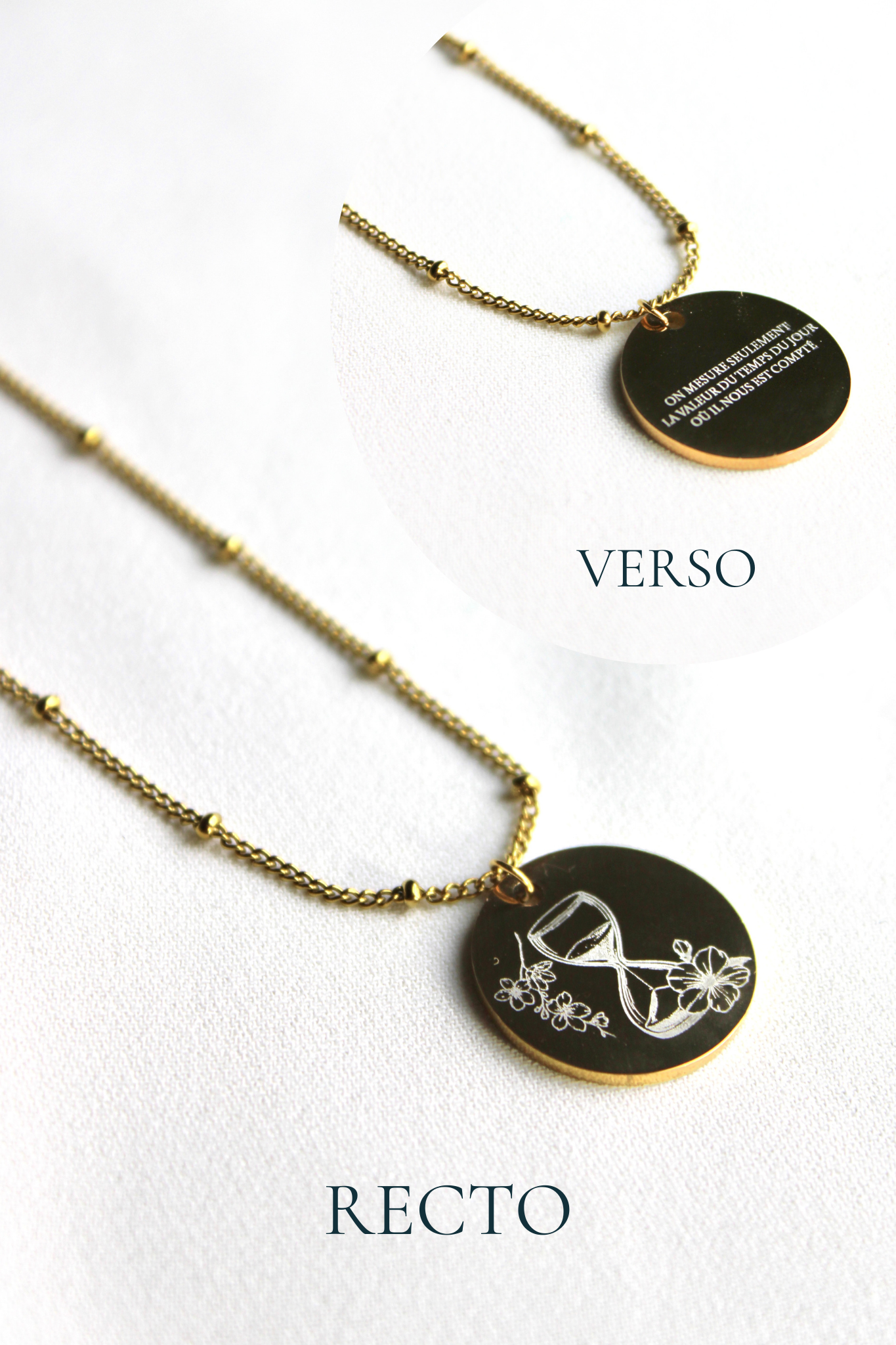 Collier gravé inspiré de livres  - Édition Littéraire Les Bijoux De Claclou