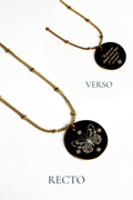 Collier gravé inspiré de livres  - Édition Littéraire Les Bijoux De Claclou