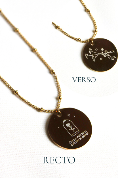 Collier gravé inspiré de livres  - Édition Littéraire Les Bijoux De Claclou