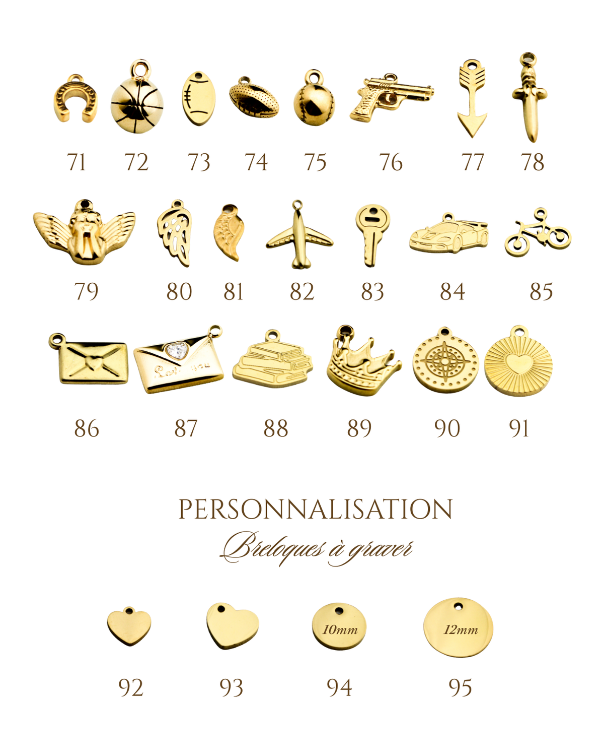 Collier breloque personnalisé Les Bijoux De Claclou