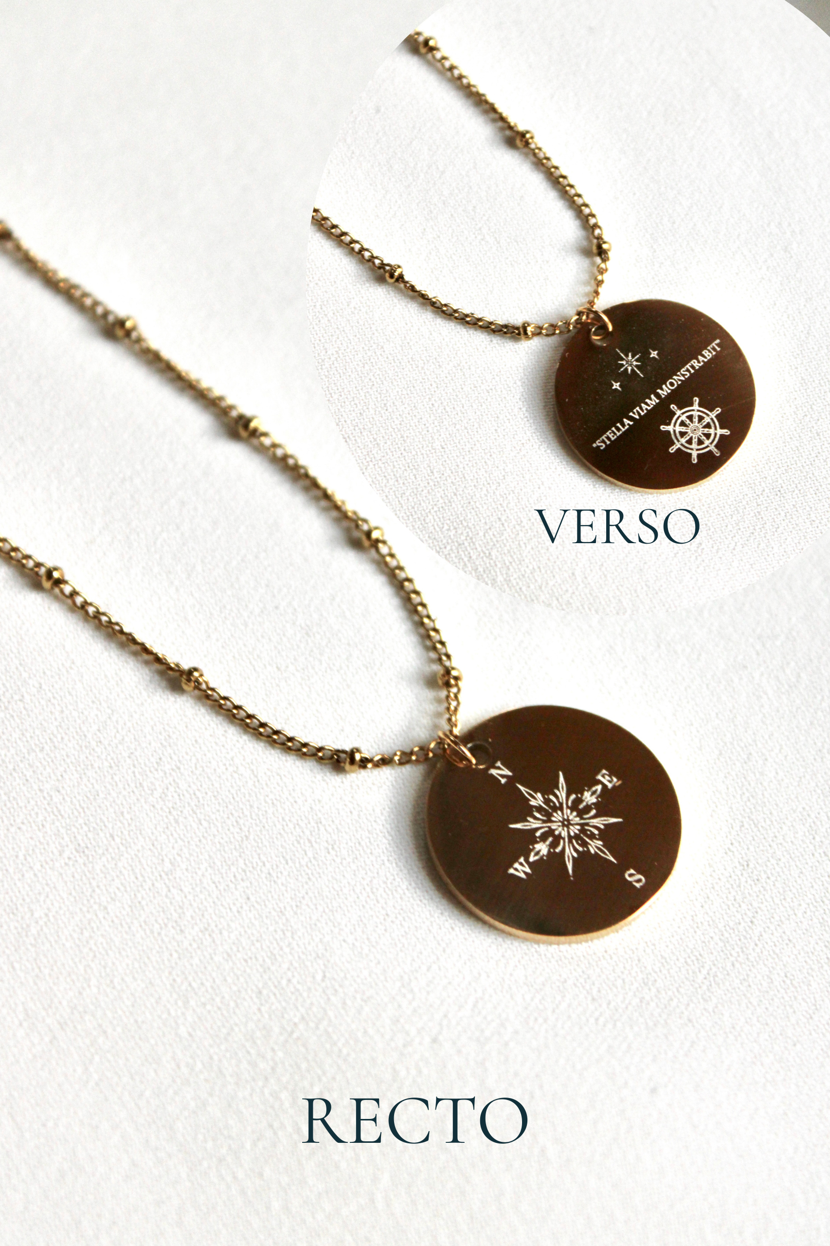 Collier gravé inspiré de livres  - Édition Littéraire Les Bijoux De Claclou