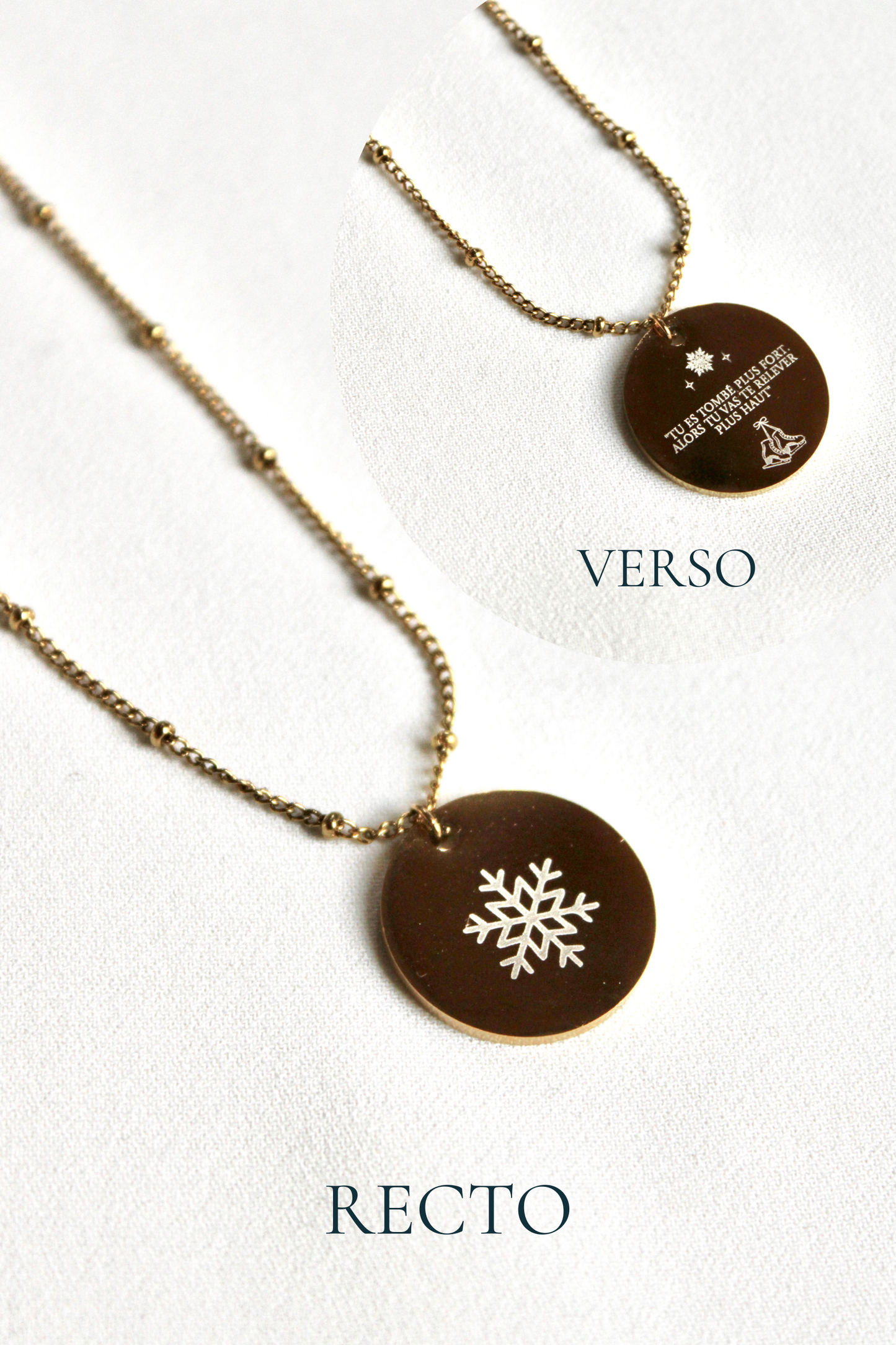 Collier gravé inspiré de livres  - Édition Littéraire Les Bijoux De Claclou