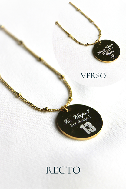 Collier gravé inspiré de livres  - Édition Littéraire Les Bijoux De Claclou