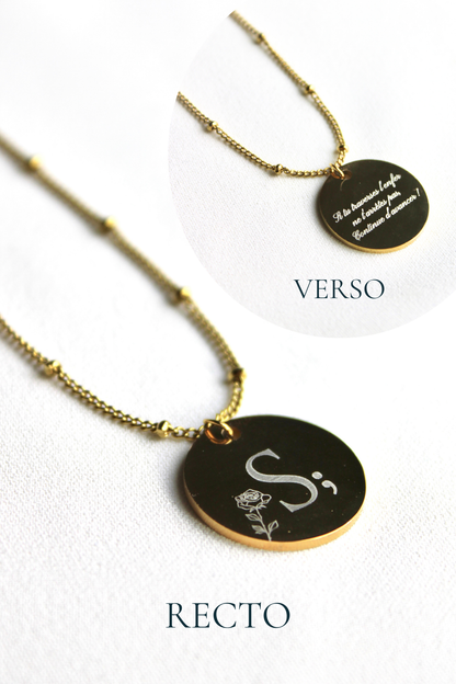 Collier gravé inspiré de livres  - Édition Littéraire Les Bijoux De Claclou