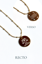 Collier gravé inspiré de livres  - Édition Littéraire Les Bijoux De Claclou