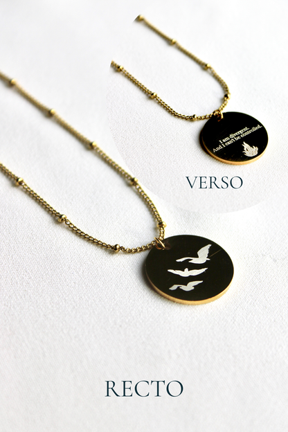 Collier gravé inspiré de livres  - Édition Littéraire Les Bijoux De Claclou