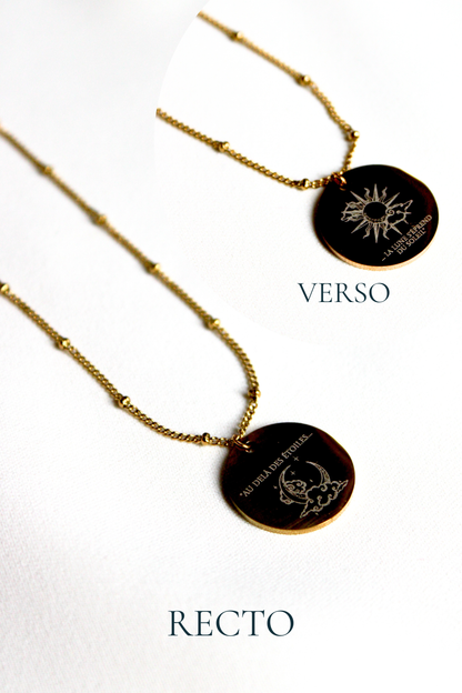 Collier gravé inspiré de livres  - Édition Littéraire Les Bijoux De Claclou