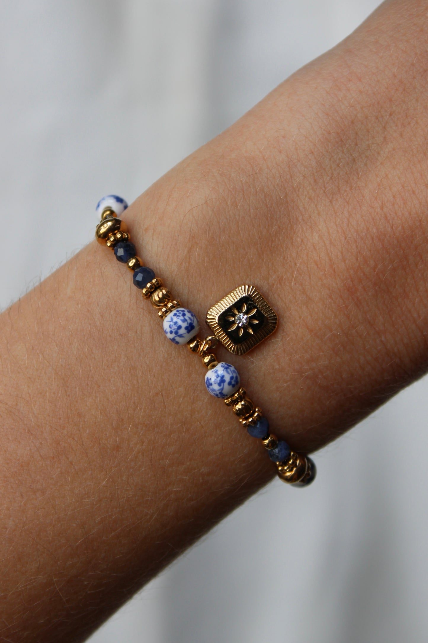 Bracelet FASCINANTE - Bracelet acier inoxydable bleu et or