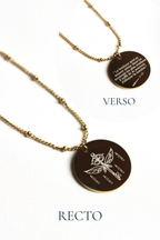 Collier gravé inspiré de livres  - Édition Littéraire Les Bijoux De Claclou