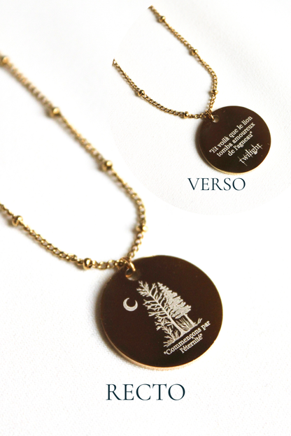 Collier gravé inspiré de livres  - Édition Littéraire Les Bijoux De Claclou