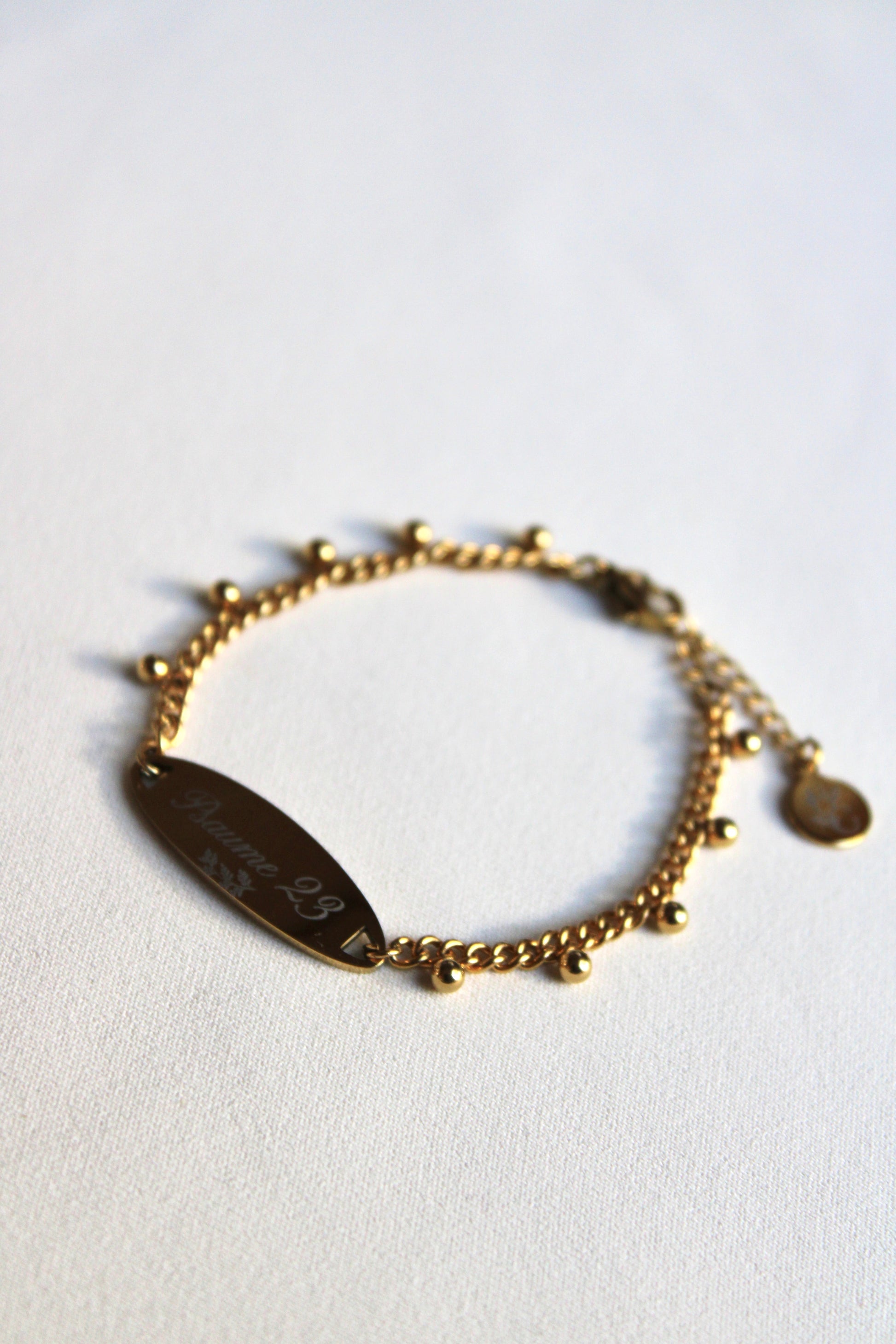 Bracelet gravée ROMANTIQUE (gourmette large) Les Bijoux De Claclou