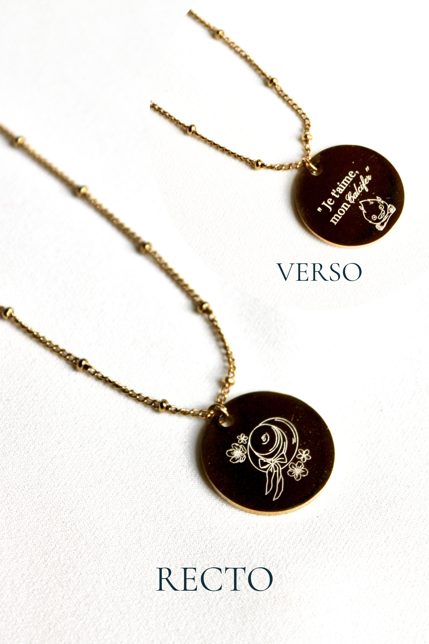 Collier gravé inspiré de livres  - Édition Littéraire Les Bijoux De Claclou