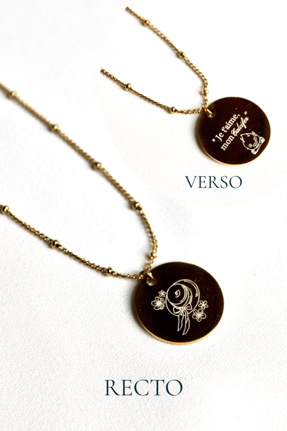 Collier gravé inspiré de livres  - Édition Littéraire Les Bijoux De Claclou
