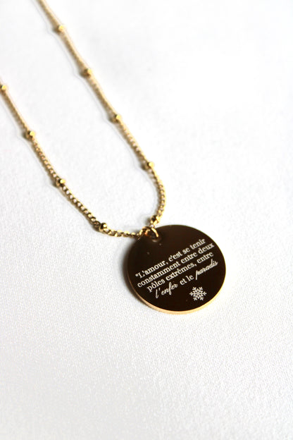 Collier pendentif SILENT FALL Les Bijoux De Claclou