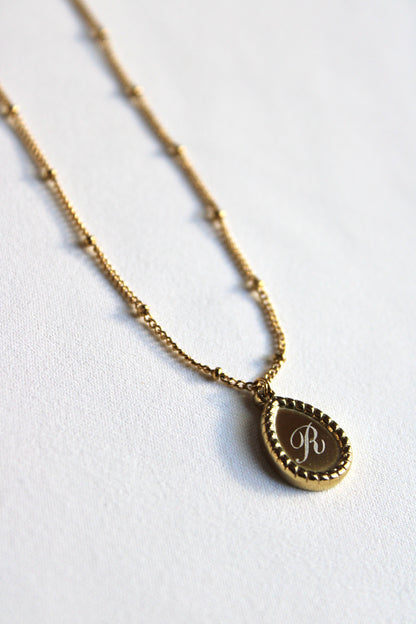Collier gravé DÉLICATE (goutte) Les Bijoux De Claclou