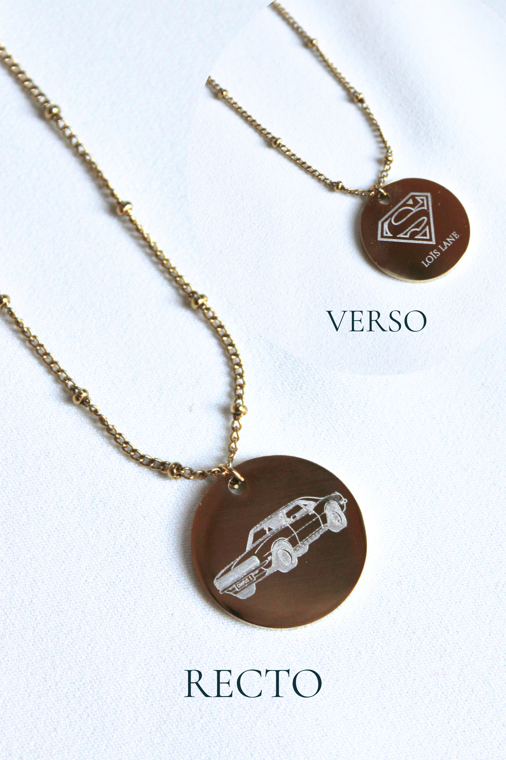 Collier gravé inspiré de livres  - Édition Littéraire Les Bijoux De Claclou