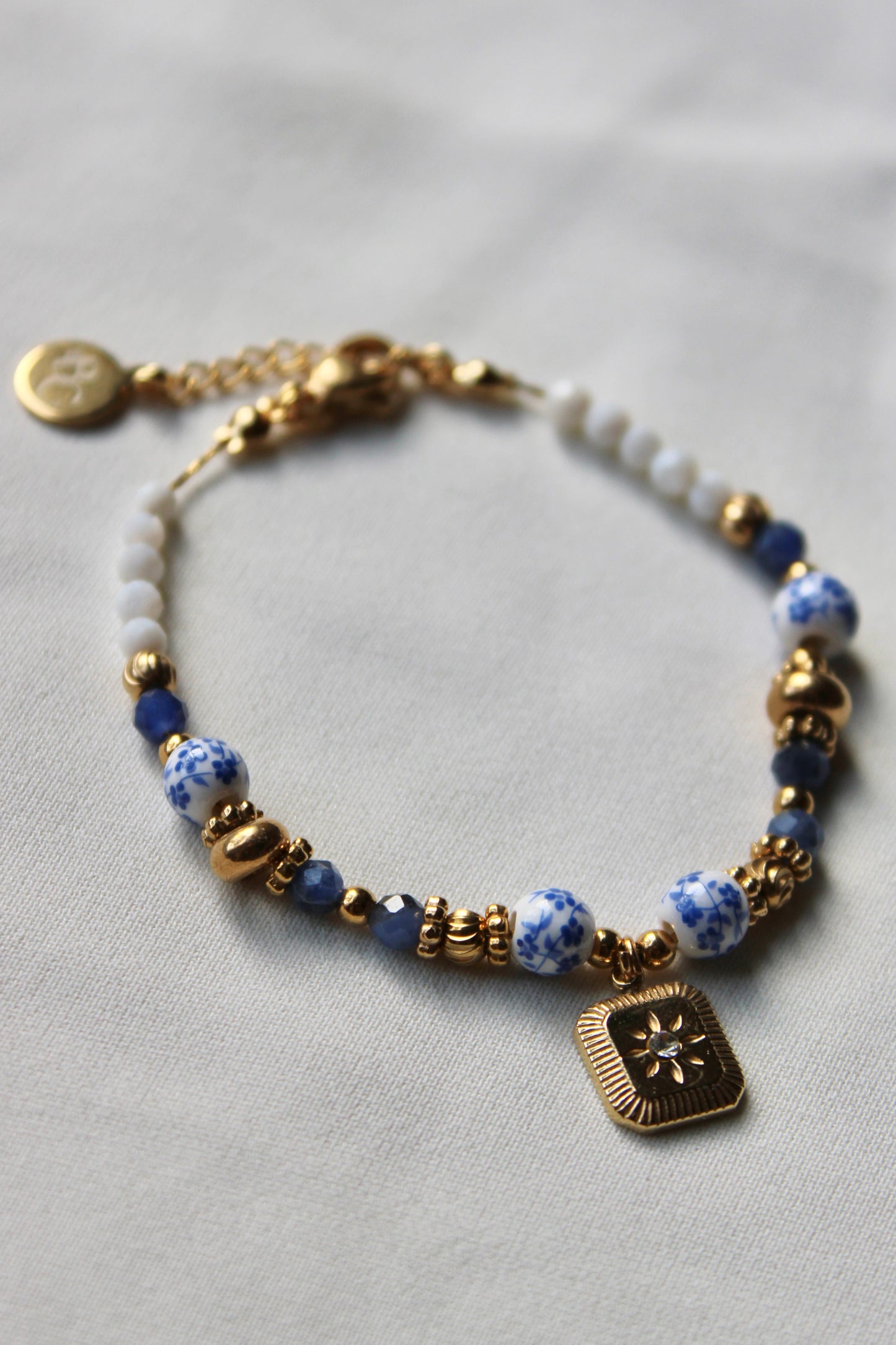Bracelet FASCINANTE - Bracelet acier inoxydable bleu et or