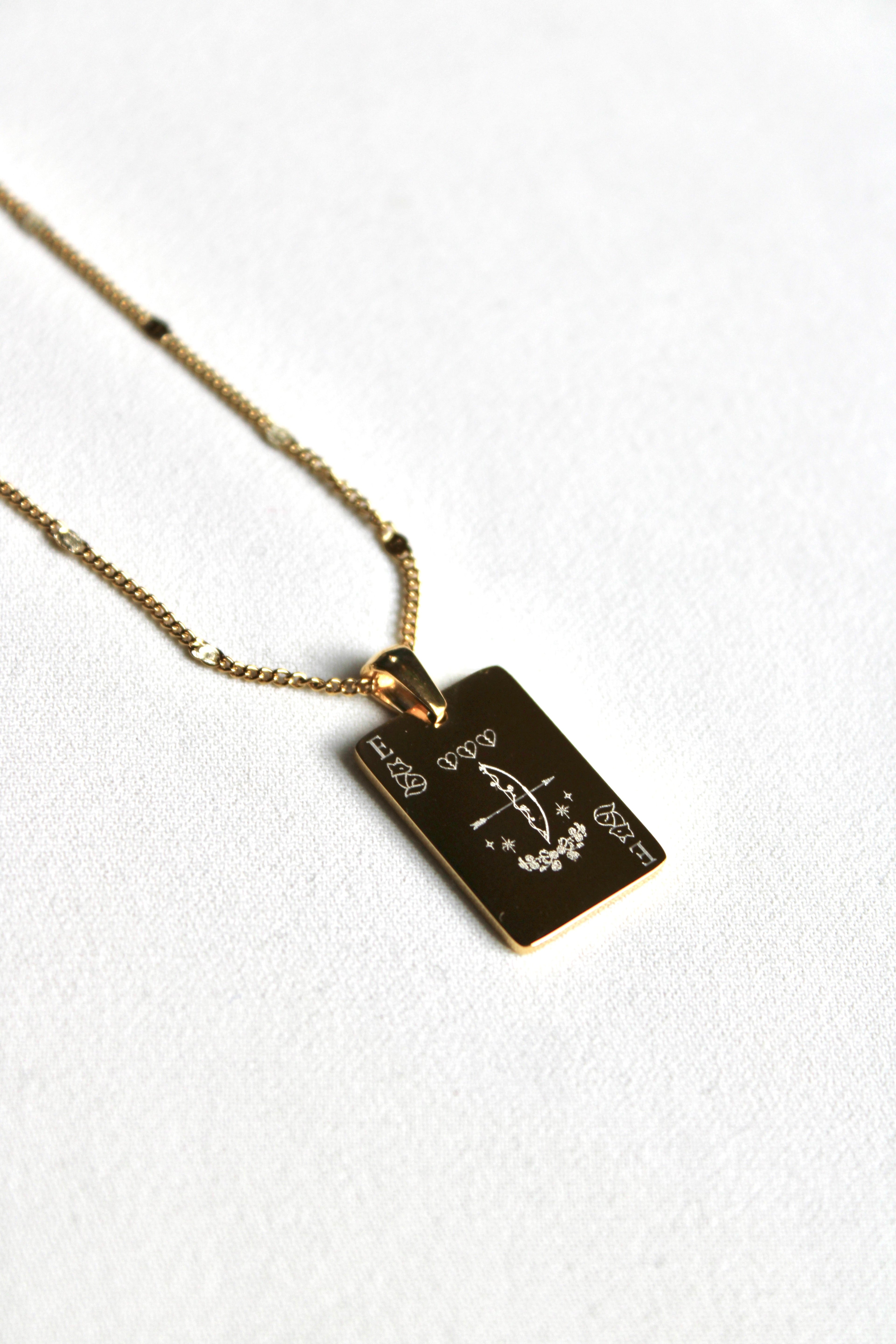 Collier pendentif carte ONCE UPON A BROKEN HEART Les Bijoux De Claclou