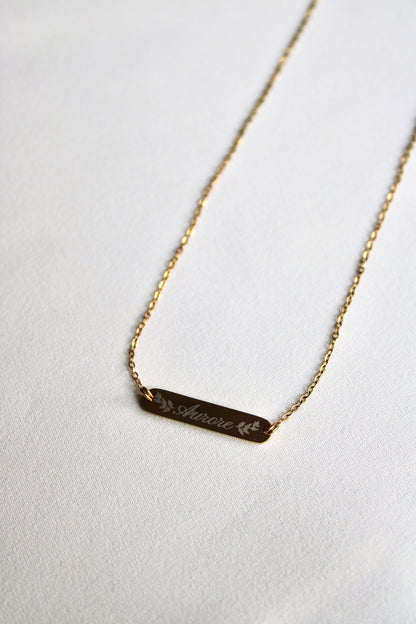 Collier gravée GRACIEUSE Les Bijoux De Claclou