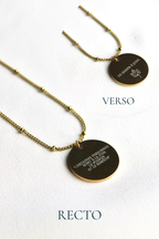 Collier gravé inspiré de livres  - Édition Littéraire Les Bijoux De Claclou