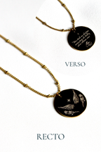 Collier gravé inspiré de livres  - Édition Littéraire Les Bijoux De Claclou