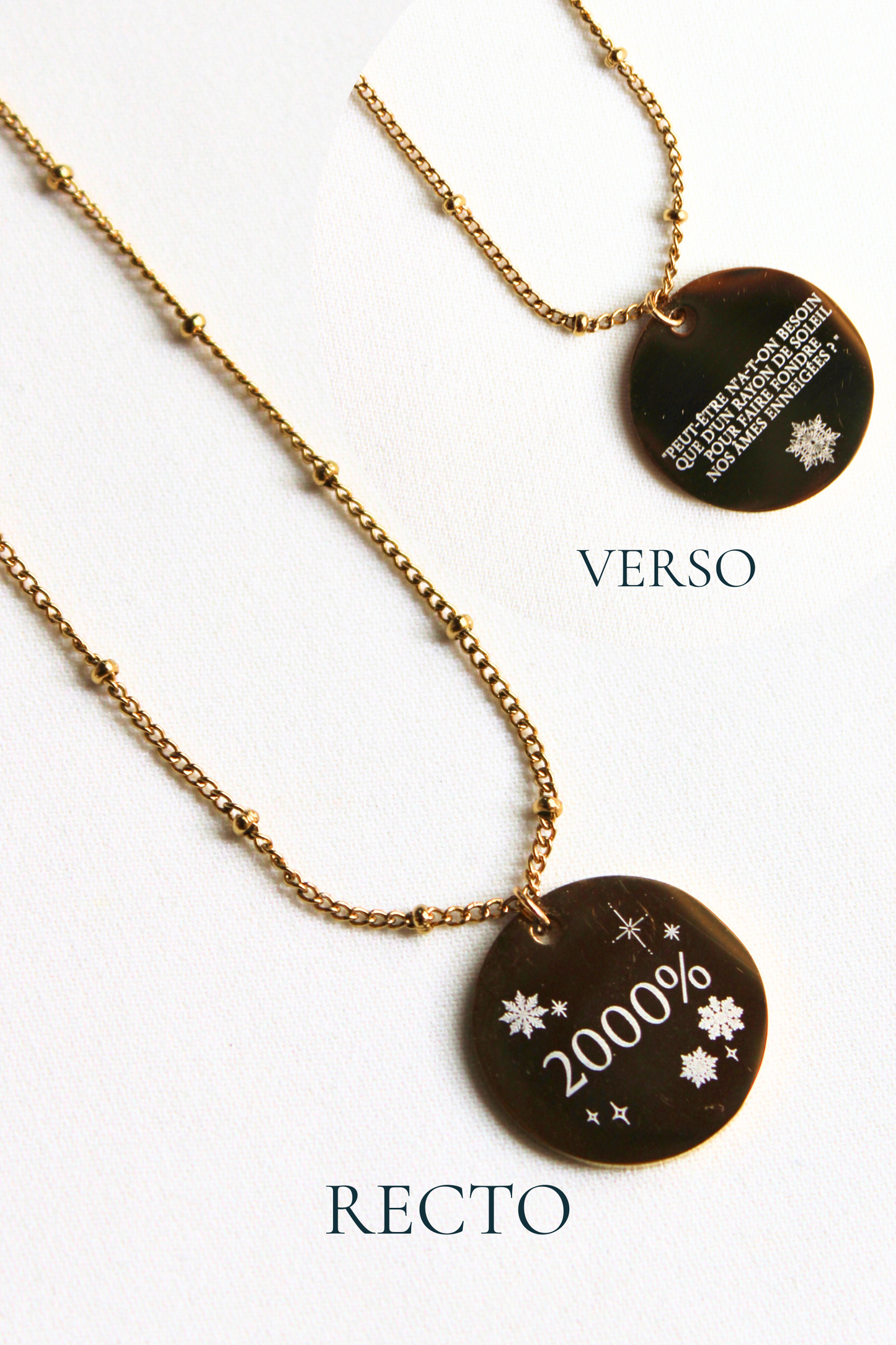 Collier gravé inspiré de livres  - Édition Littéraire Les Bijoux De Claclou